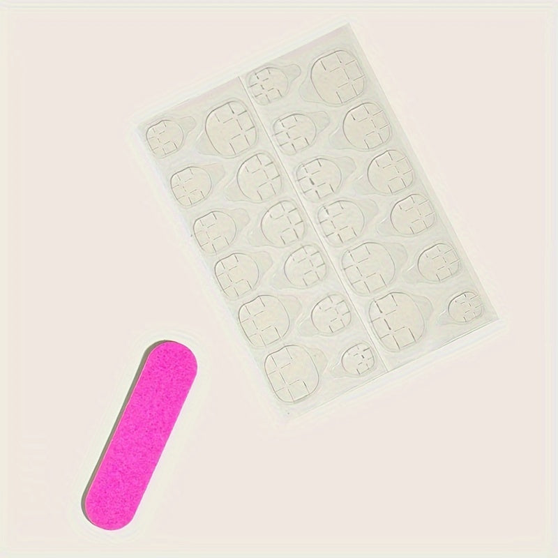 Mixed Color Floral Oval Long Press On Nails with Glossy Finish, French Almond Shape Faux Nail Tips Set, Water Drop Design Adhesive Nail Art Kit YA-28 Good Vibrations