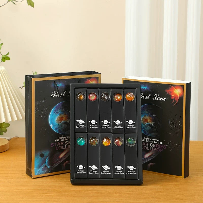 0.353 Oz(10 G) X 10, Planet Candy Pops, Individually Wrapped Bulk Candy, Great for Teen Birthday Parties, Candy Parties, Gifts for Friends, Easter Candy Lollipops, Mother's Day Gifts, Surprise Gift Good Vibrations Adult Super Store