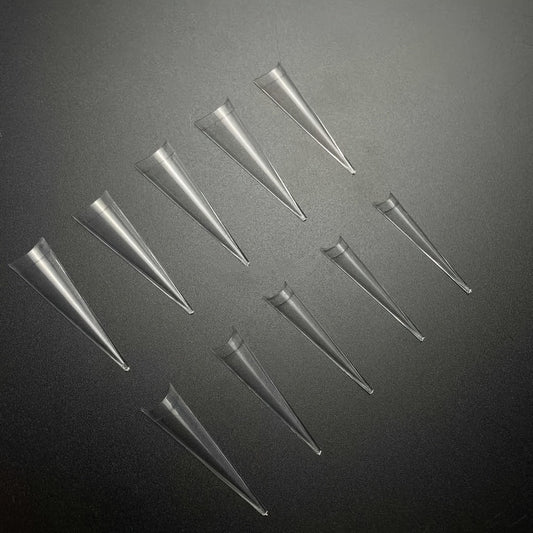 504 Pcs XXL long nails Sharp Pointed Stiletto False Nails Set - Full Cover Nail Tips with Clear Plain C Curve Design for Customized Salon Nail Art - DIY Acrylic Nail Kit for Professional Results Good Vibrations