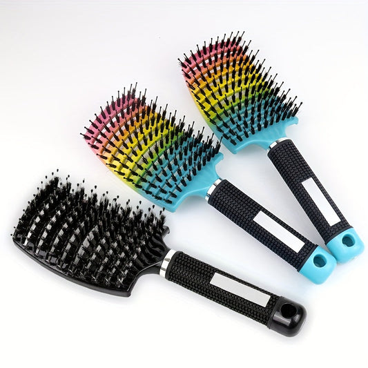 1pc Magic Scalp Massage Hair Brush for Women - Professional Detangling Tool for Wet Curly Hair - Hairdressing Tool, Detangling Brush, Ergonomic Handle, Durable Bristles, Salon Professionals, Styling Accessory, Sleek Design, S Good Vibrations