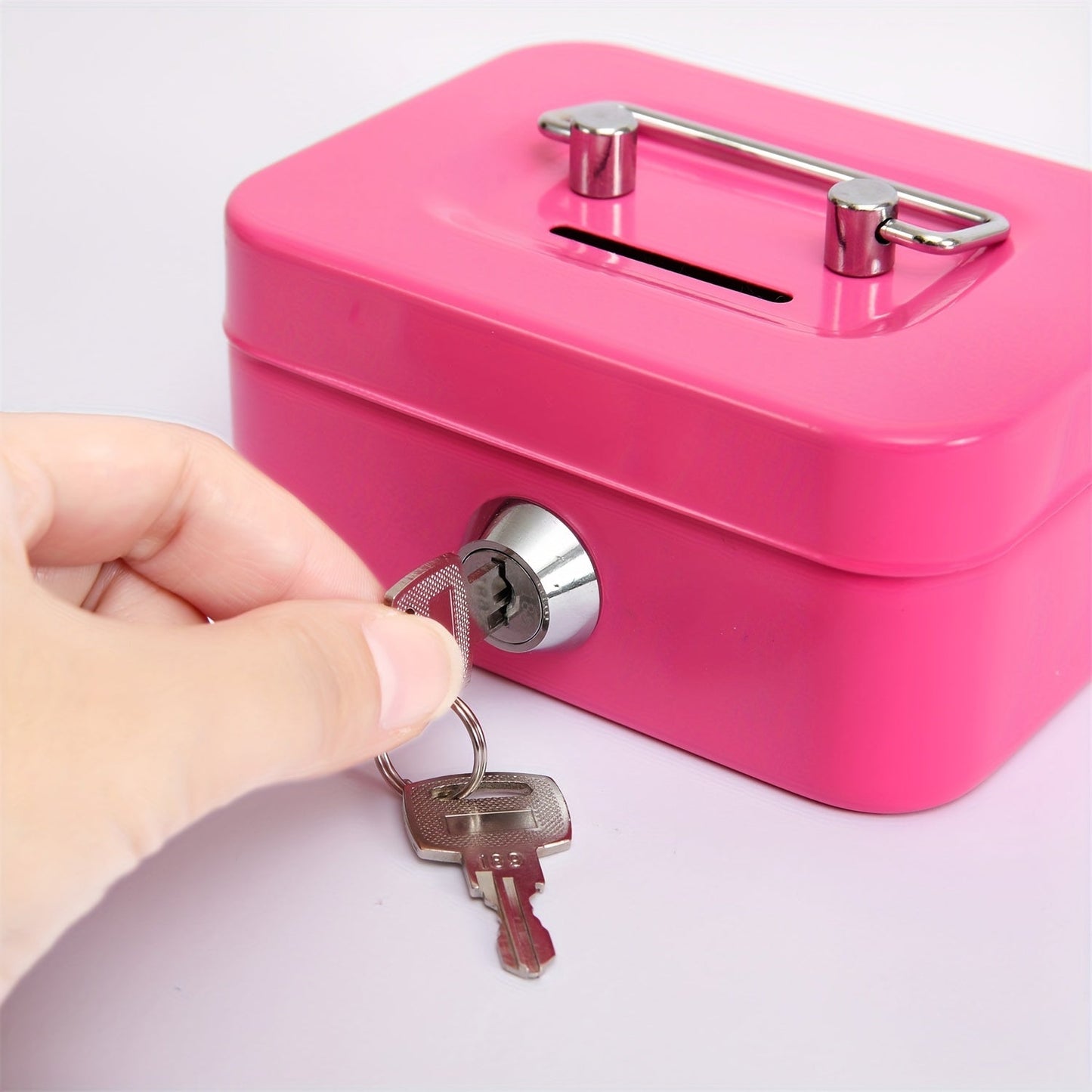1pc Metal Keylock Storage Box, Money Box, Adult Deposit Box, Coin Deposit Box, Adult Deposit Box, Deposit Box, Cash Register 4.5 * 3.8* 2.3"/11.5 * 9.9 * 5.8cm Good Vibrations Adult Super Store