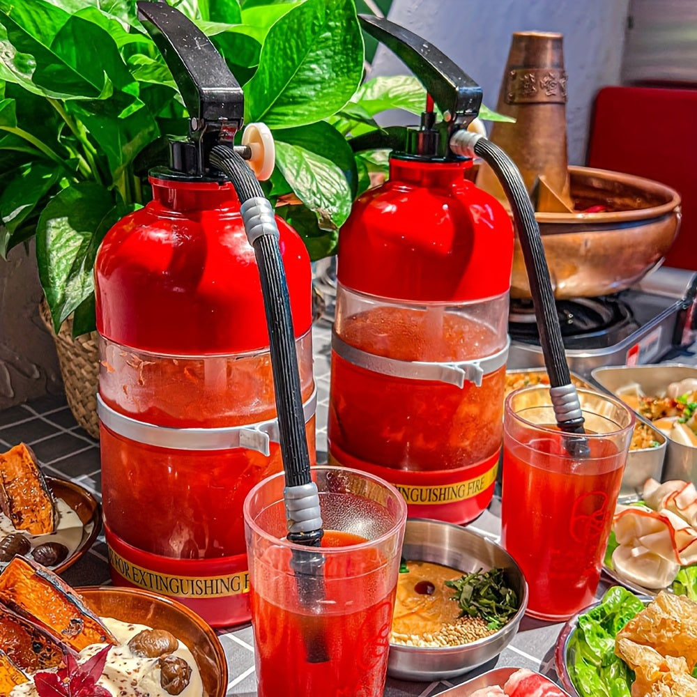 1pc Large Capacity Acrylic Fire Extinguisher Shaped Wine Bottle Drink Bucket - Funny Party KTV Bar Restaurant Wine Accessories - Unique Theme Party Supplies with Novel Design Good Vibrations