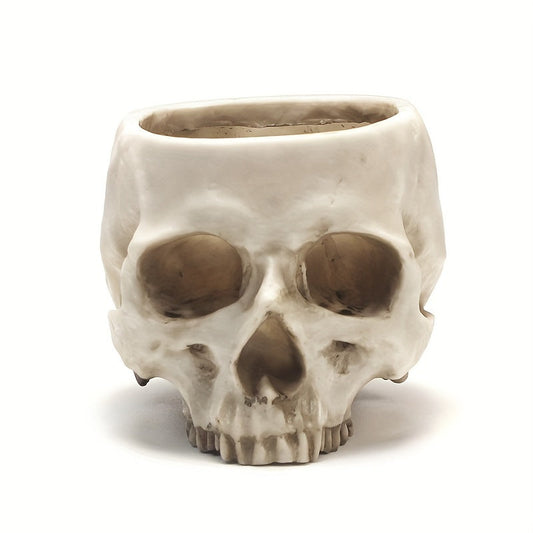 Halloween decoration retro human skull flower pot decoration ashtray Good Vibrations