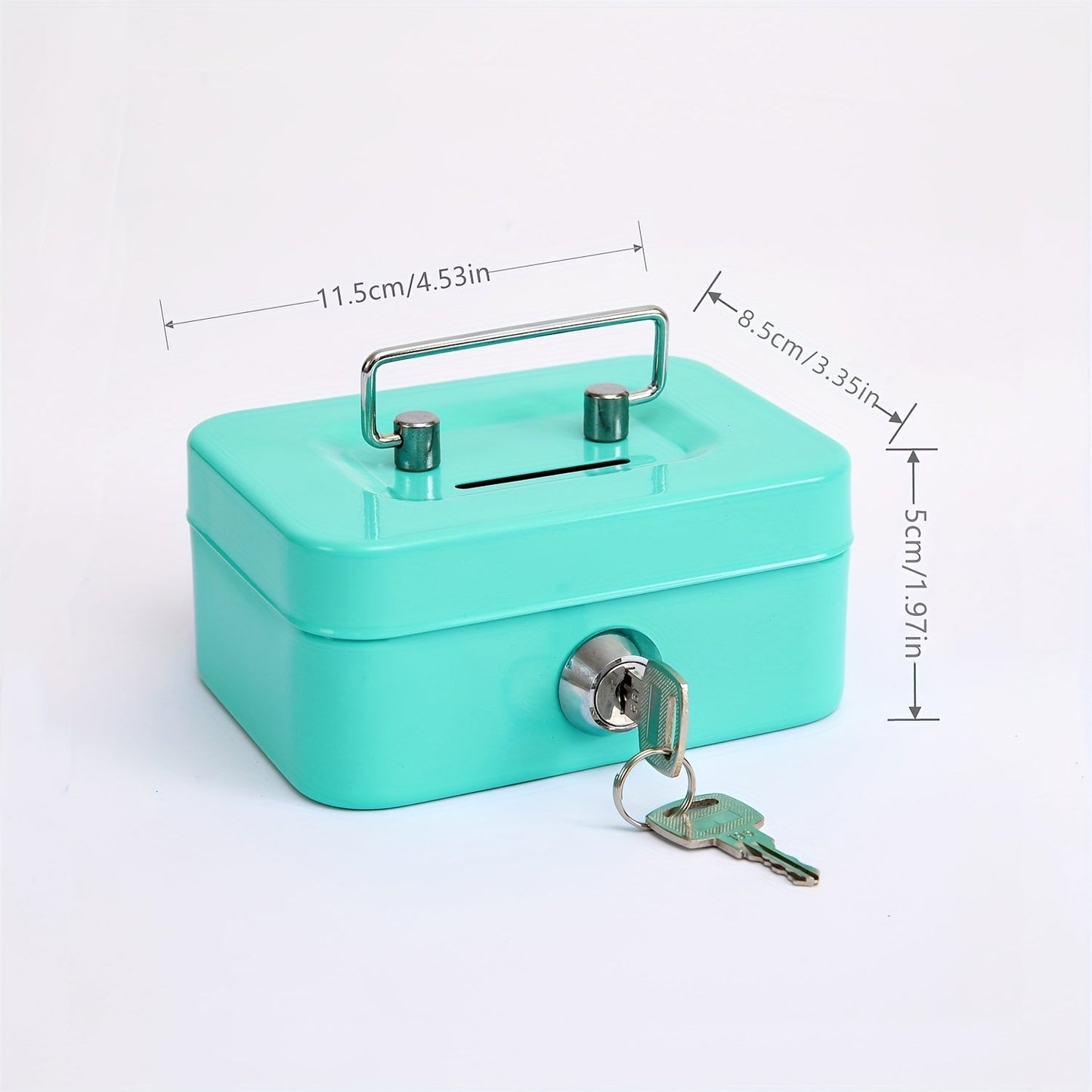 1pc Metal Keylock Storage Box, Money Box, Adult Deposit Box, Coin Deposit Box, Adult Deposit Box, Deposit Box, Cash Register 4.5 * 3.8* 2.3"/11.5 * 9.9 * 5.8cm Good Vibrations Adult Super Store