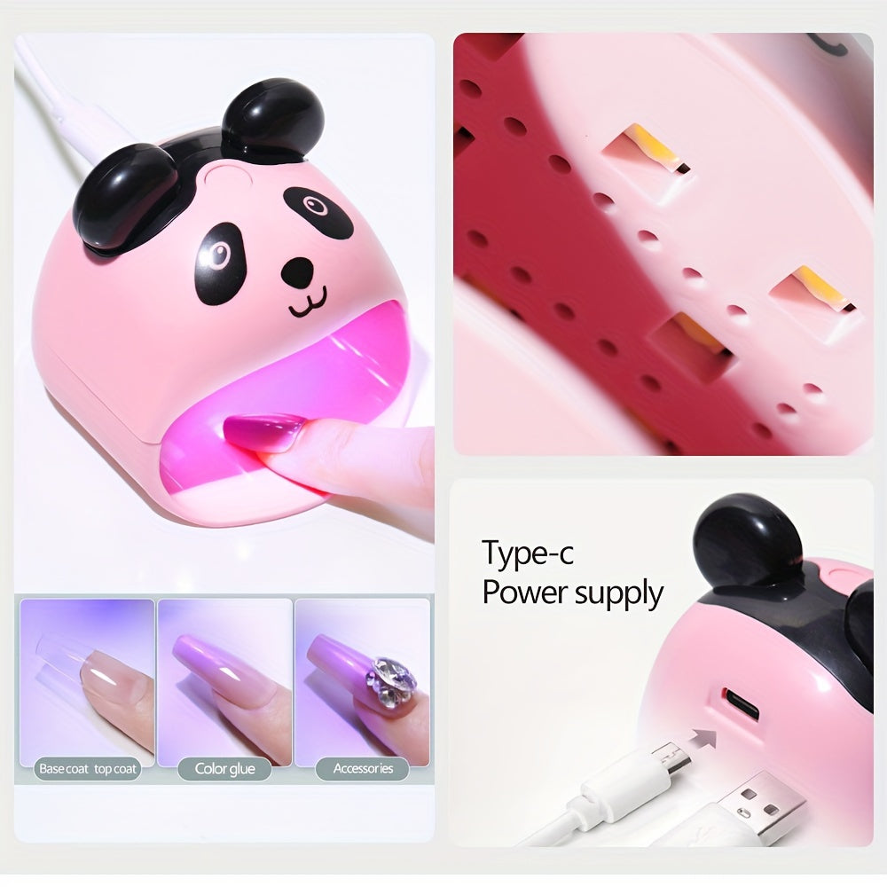 1pc Portable Cartoon LED Nail Lamp - Nail Dryers for Gel Polish, Professional Nails Art Tools for Home Salon Manicure with Fast Drying and Long-Lasting Results Good Vibrations