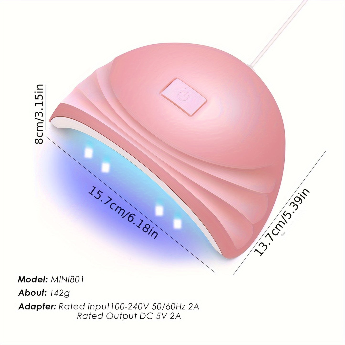 1pc Portable LED Nail Lamp Dryer - Fast Drying, Professional Gel Polish Curing, Compact Design for Home Salon Manicure, Nails Art Tools, Easy to Use, Long-Lasting LED Light, Safe for Fingers Good Vibrations