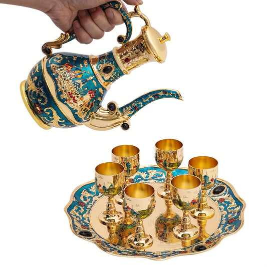 Vintage Turkish Tea Set Coffee Pot Tea Crafts Teapot Cup Set Tea Service Set Good Vibrations
