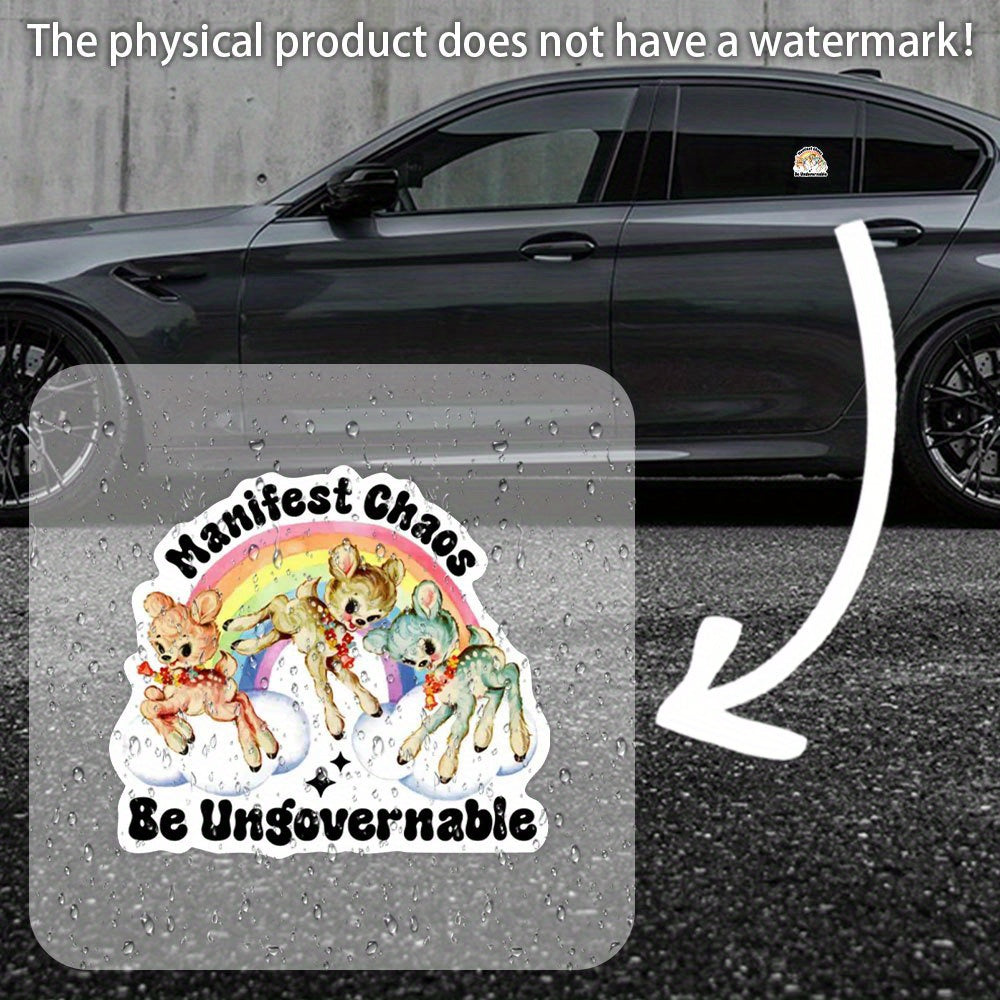 Manifest chaos be ungovernable Car Sticker, Social justice Car Sticker, Activist Car Sticker, Anarchist Car Sticker, Laptop Car Sticker, Feminist Car Good Vibrations Adult Super Store