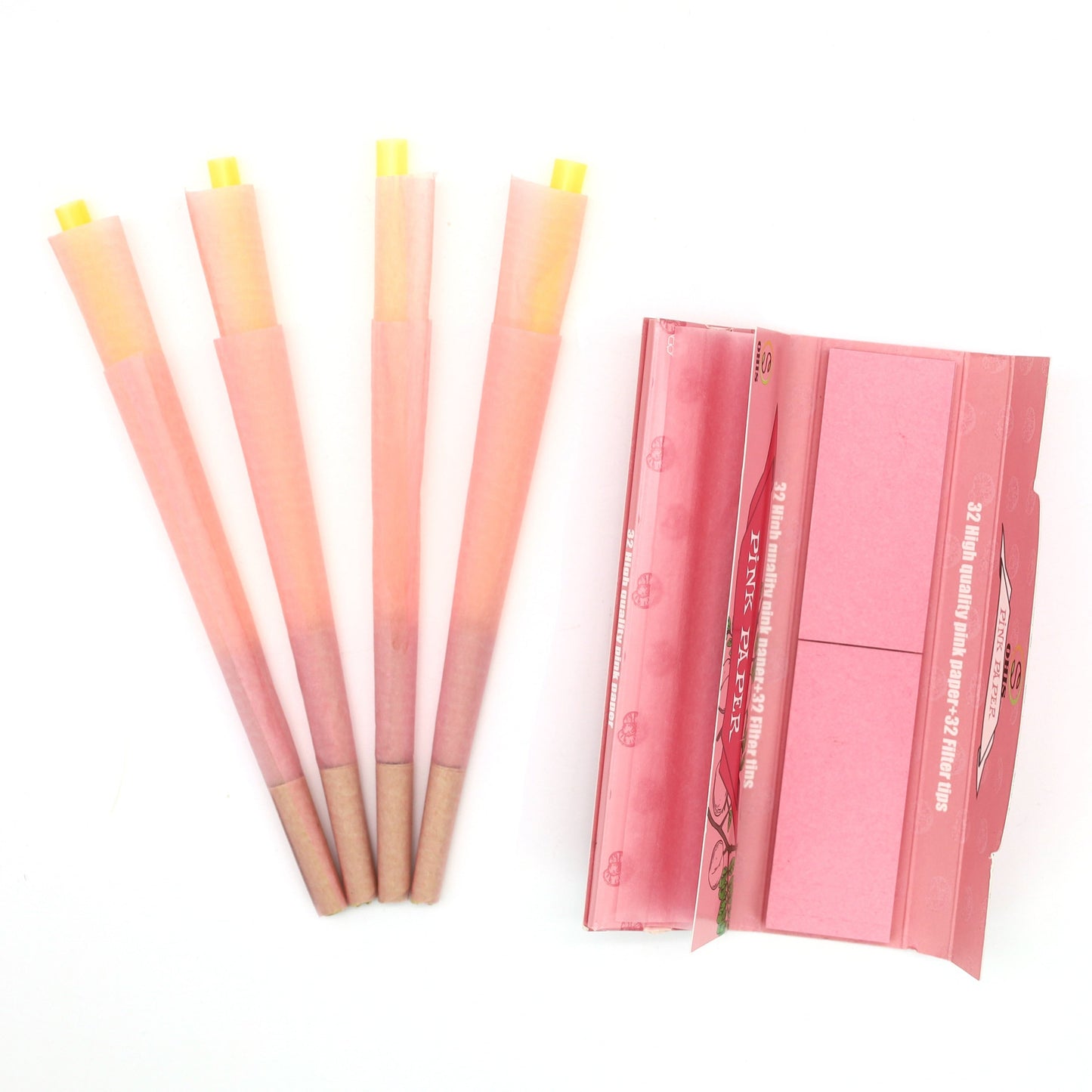 Pink Paper Kit: Includes 2-Layer Pink Grinder Set , Pink Tobacco Papers, and 8 Pink Tobacco Papers - Perfect Gift for Smokers Good Vibrations