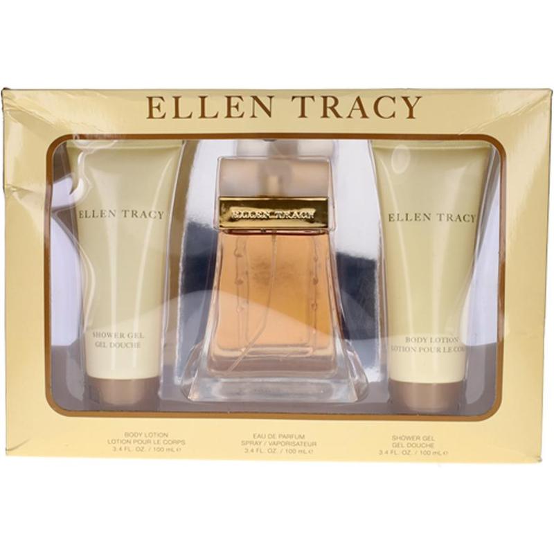 Ellen Tracy For Women Set: EDP+Body Lotion+Shower Gel 3.4+3.4+3.4 Shopworn New Good Vibrations