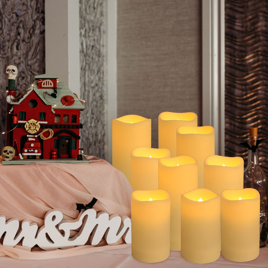 24pcs Flameless LED Tea Lights - Ivory, 4", 5", 6" Sizes with Remote & Timer, Realistic Flickering Light Effect, Smoke-Free & Safe for Indoor Decor - Perfect for Home, Hotel, Party, Wedding, and Holiday Celebrations (Includes Good Vibrations