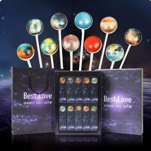 0.353 Oz(10 G) X 10, Planet Candy Pops, Individually Wrapped Bulk Candy, Great for Teen Birthday Parties, Candy Parties, Gifts for Friends, Easter Candy Lollipops, Mother's Day Gifts, Surprise Gift Good Vibrations Adult Super Store