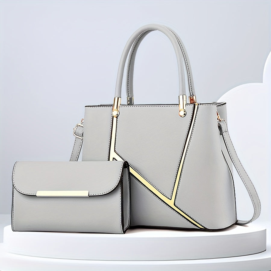 Crossbody Bag 2pcs Set Fashionable Handbag New Style Women's Shoulder Bag Small Wallet Carry-On Bag Good Vibrations