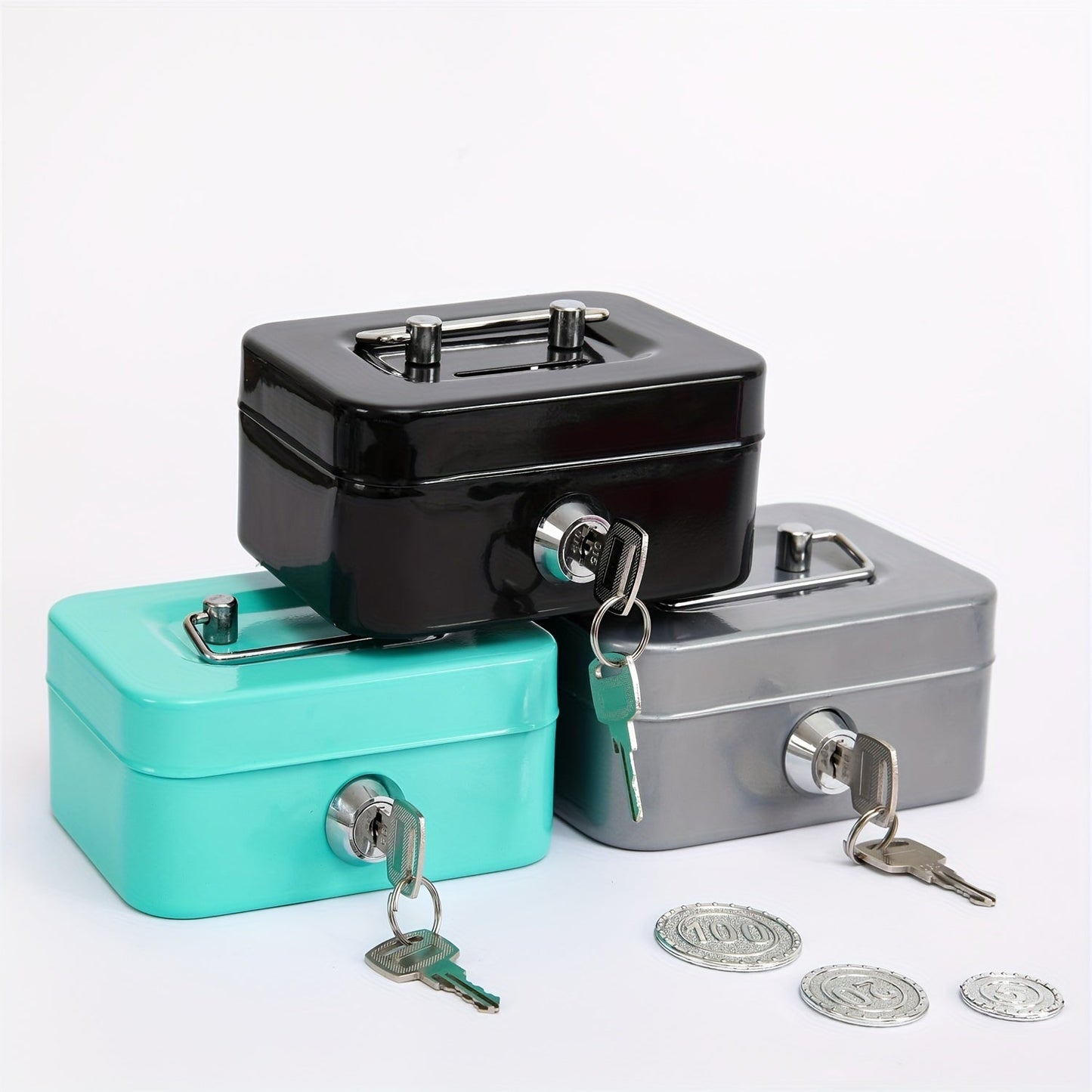 1pc Metal Keylock Storage Box, Money Box, Adult Deposit Box, Coin Deposit Box, Adult Deposit Box, Deposit Box, Cash Register 4.5 * 3.8* 2.3"/11.5 * 9.9 * 5.8cm Good Vibrations Adult Super Store