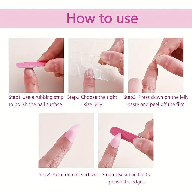 24pcs Sweet Sparkle Vine Spring/Summer Press-On Nails, Long French Ballet Nail Tips, Removable Glitter Pink Artificial Nail Patch with Mixed Colors and Glossy Finish, Nail Art Stickers Good Vibrations