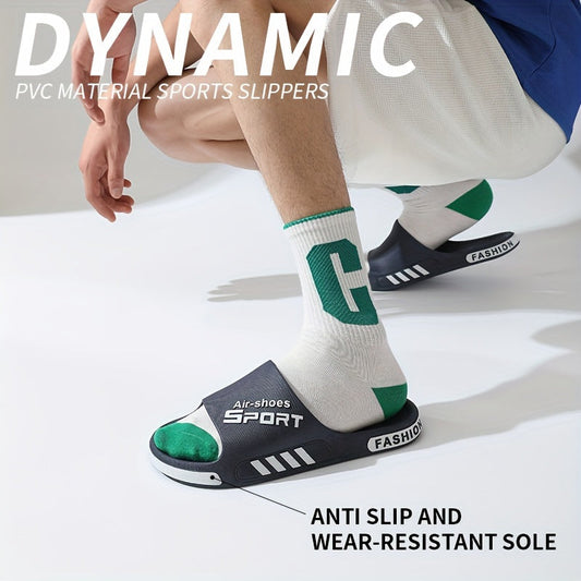 Men'S Casual Summer PVC Slippers - Non-Slip, Wear-Resistant Sole, Comfortable Slip-On Sandals for Outdoor & Indoor Use, Outdoor Footwear | Casual Slipon Shoes | PVC Upper Sandalssuitable for Men & Women Good Vibrations