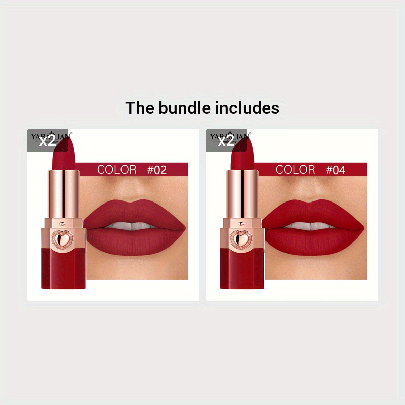 YABAOLIAN Lipstick 12 Colors Lipstick High Pigment Long Lasting Waterprrof Cosmetic Matte Lipstick Good Vibrations