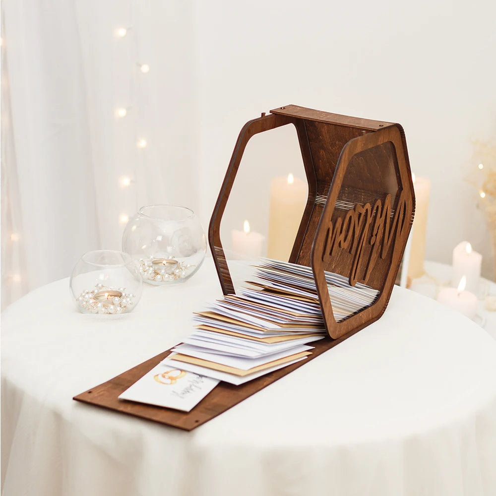 Personalized Wedding Card Box Card Box for Wedding Wedding Gifts Wedding Decorations Wedding Decor Memory Box Keepsake Box Good Vibrations