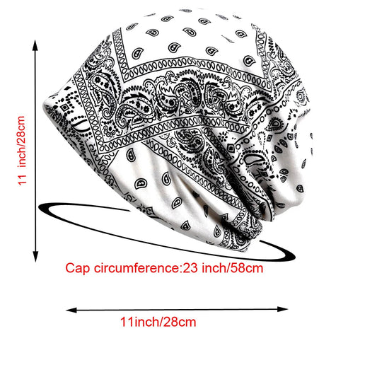 Men's and women's thin breathable hood, Sleeping cap, Air raid shelter cap, Chemotherapy hair loss cap, Outdoor sports cap Good Vibrations