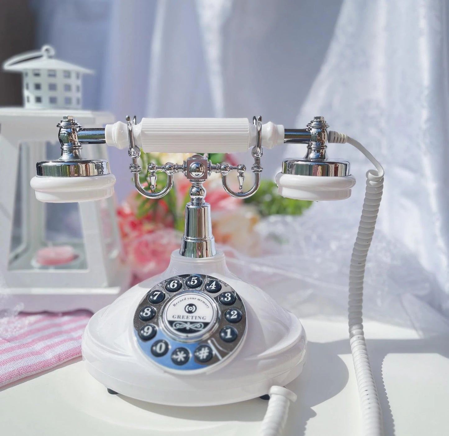 Audio Guestbook Phone Antique Vintage Phone Ceremony Welcome Audio Wedding Guest Book For Wedding Party Birthday Best Price OEM Good Vibrations