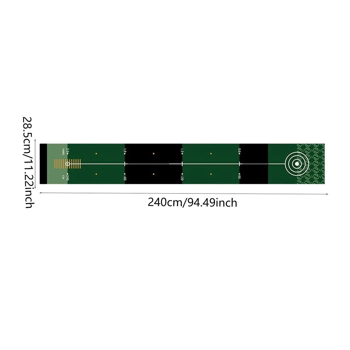 Golf Putting Mat Gift for Golfer Golfing Accessory Lightweight Portable Improve Putting Accuracy Training Aid for Park Lawn Home Good Vibrations