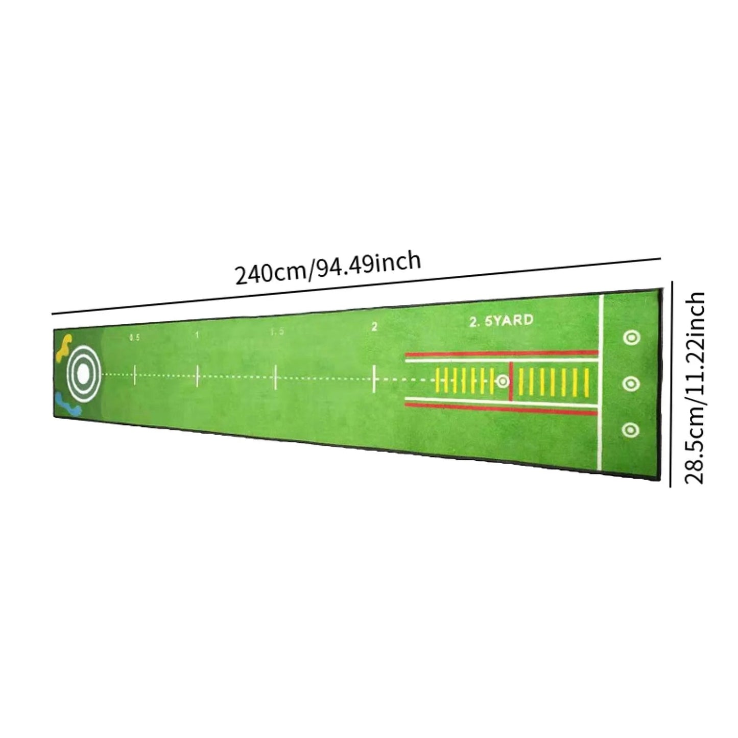 Golf Putting Mat Gift for Golfer Golfing Accessory Lightweight Portable Improve Putting Accuracy Training Aid for Park Lawn Home Good Vibrations