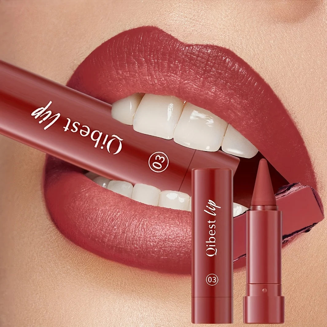 Matte Lip Liner That Applies Easily, with a Matte Finish, Twist-Up Lipstick Pencil, Naturally Waterproof, Suitable for All Skin Good Vibrations