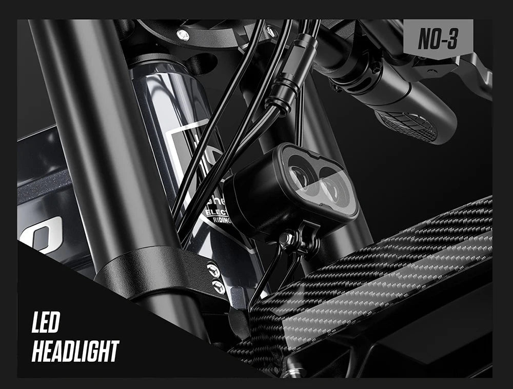 Electric Bicycle with Extended Range - 20-inch Fat Tires, Off-Road Mountain Bike, Beach & Snow Electric Bike Electric Motorcycle Good Vibrations