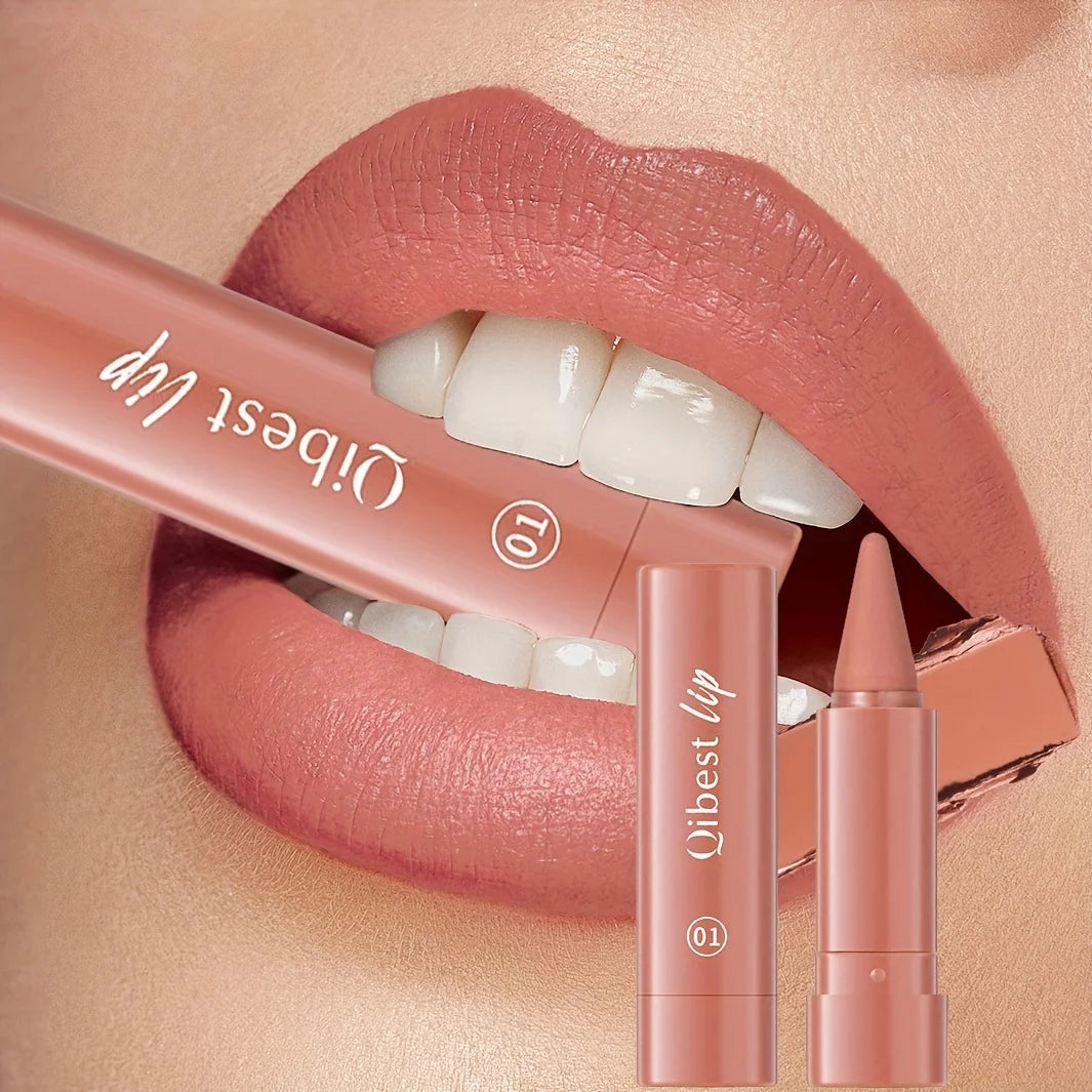 Matte Lip Liner That Applies Easily, with a Matte Finish, Twist-Up Lipstick Pencil, Naturally Waterproof, Suitable for All Skin Good Vibrations