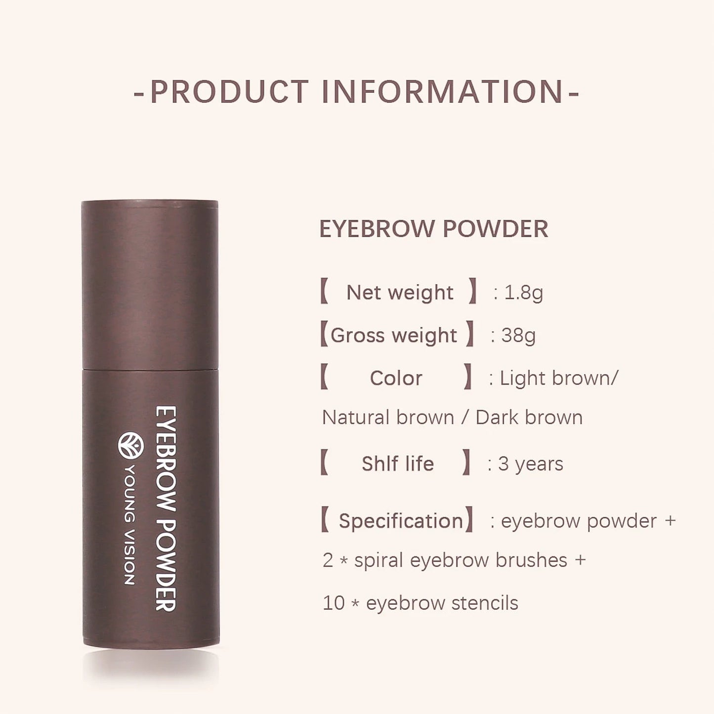 Eyebrow Stamp Stencil Kit - 1 Pcs Eye Brow Stamp Shaping Kit Long-Lasting Waterproof, Eyebrow Makeup Brow Shape with 10 PCS Good Vibrations
