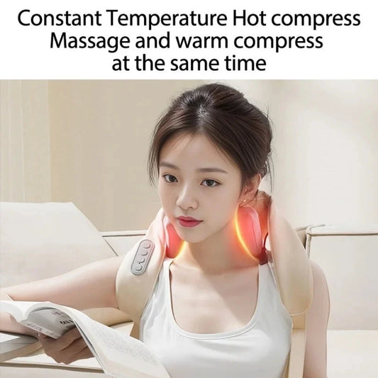 Multifunctional Cervical Massager Shoulder Neck Hot Compress Trapezius Muscle Massager Good Vibrations