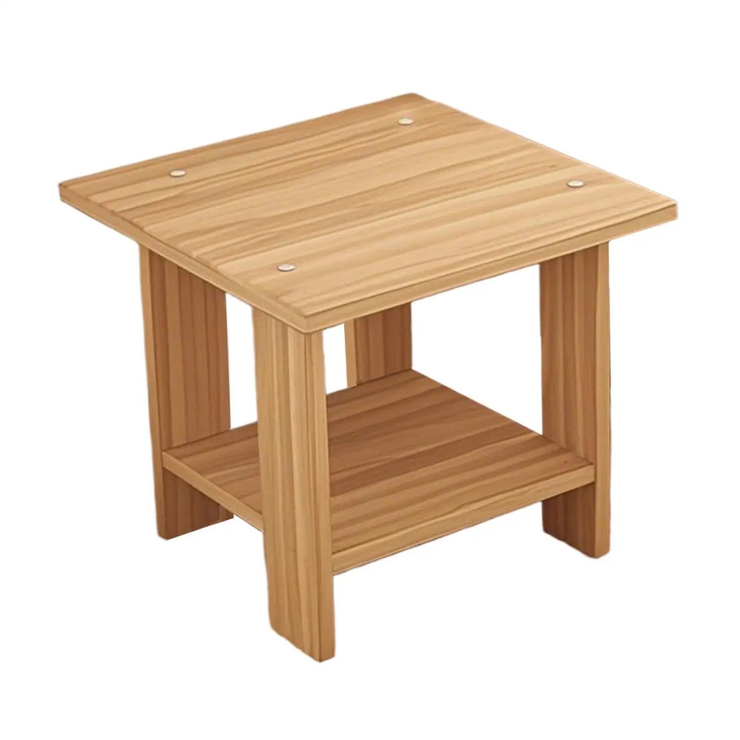 Simple Bedside Table Wooden Double Layers Solid Wood Nightstands Night Table For Table Sofa Side Table Home Furniture Good Vibrations