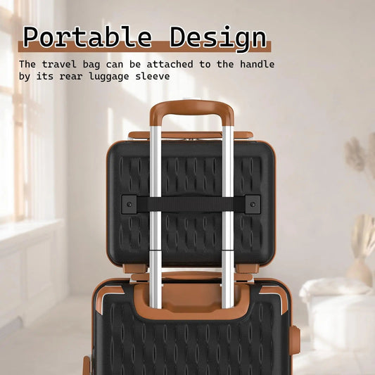 Melalenia Luggage Sets 7 Piece Hard Shell Carry on Suitcase with Spinner Wheels and TSA Lock, Lightweight Travel Duffel Bag Good Vibrations