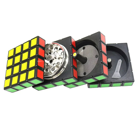 2.3" 4 PC Cube Shape Aviation Tobacco Herb Spice Grinder Smoke Crusher Novelty gift GOOD Vibrations Adult Super Store