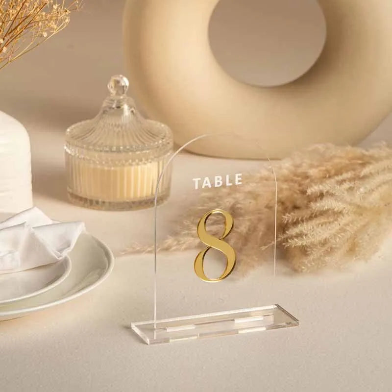 Frosted Acrylic Table Numbers Wedding Table Decor Gold Table Numbers Table Signs For Wedding Stationery Reception Signs Good Vibrations