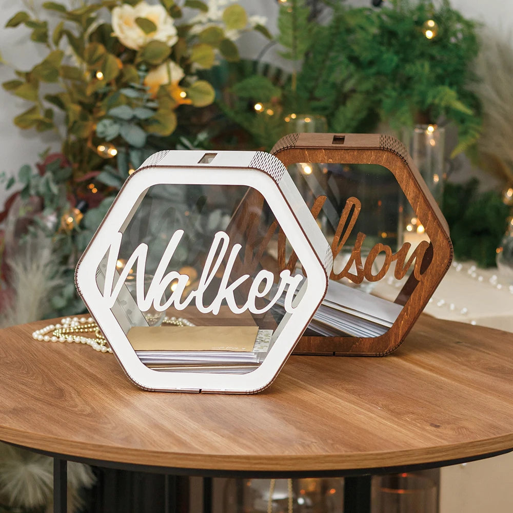 Personalized Wedding Card Box Card Box for Wedding Wedding Gifts Wedding Decorations Wedding Decor Memory Box Keepsake Box Good Vibrations