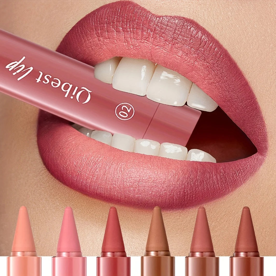 Matte Lip Liner That Applies Easily, with a Matte Finish, Twist-Up Lipstick Pencil, Naturally Waterproof, Suitable for All Skin Good Vibrations