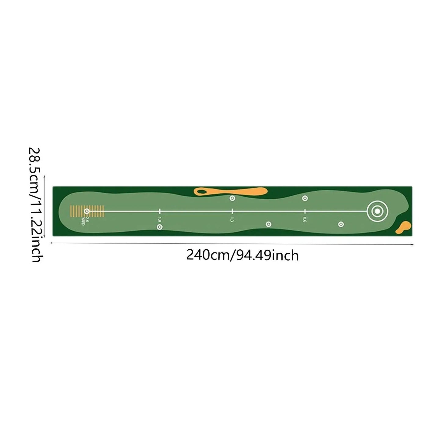 Golf Putting Mat Gift for Golfer Golfing Accessory Lightweight Portable Improve Putting Accuracy Training Aid for Park Lawn Home Good Vibrations
