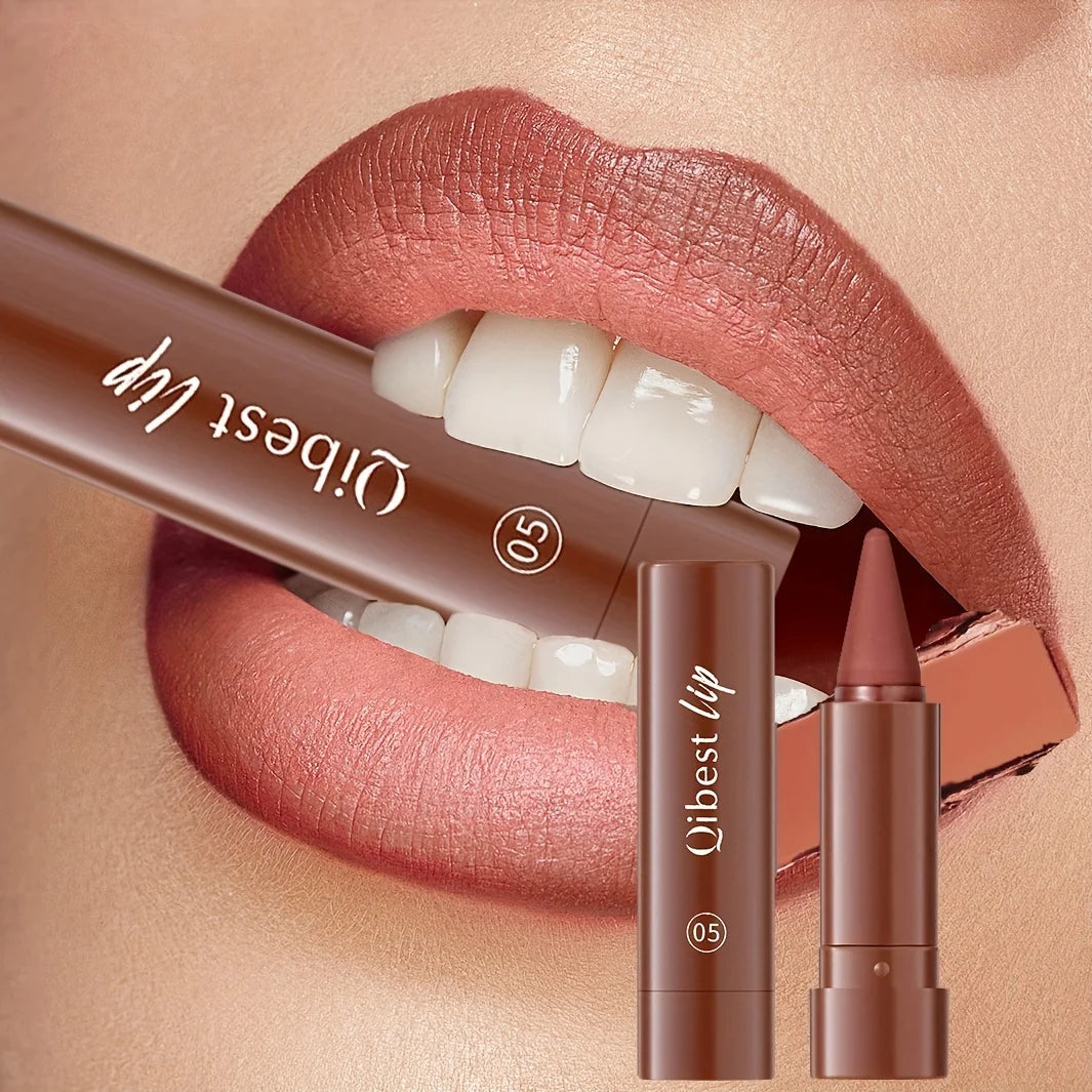 Matte Lip Liner That Applies Easily, with a Matte Finish, Twist-Up Lipstick Pencil, Naturally Waterproof, Suitable for All Skin Good Vibrations