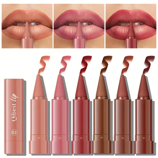 Matte Lip Liner That Applies Easily, with a Matte Finish, Twist-Up Lipstick Pencil, Naturally Waterproof, Suitable for All Skin Good Vibrations