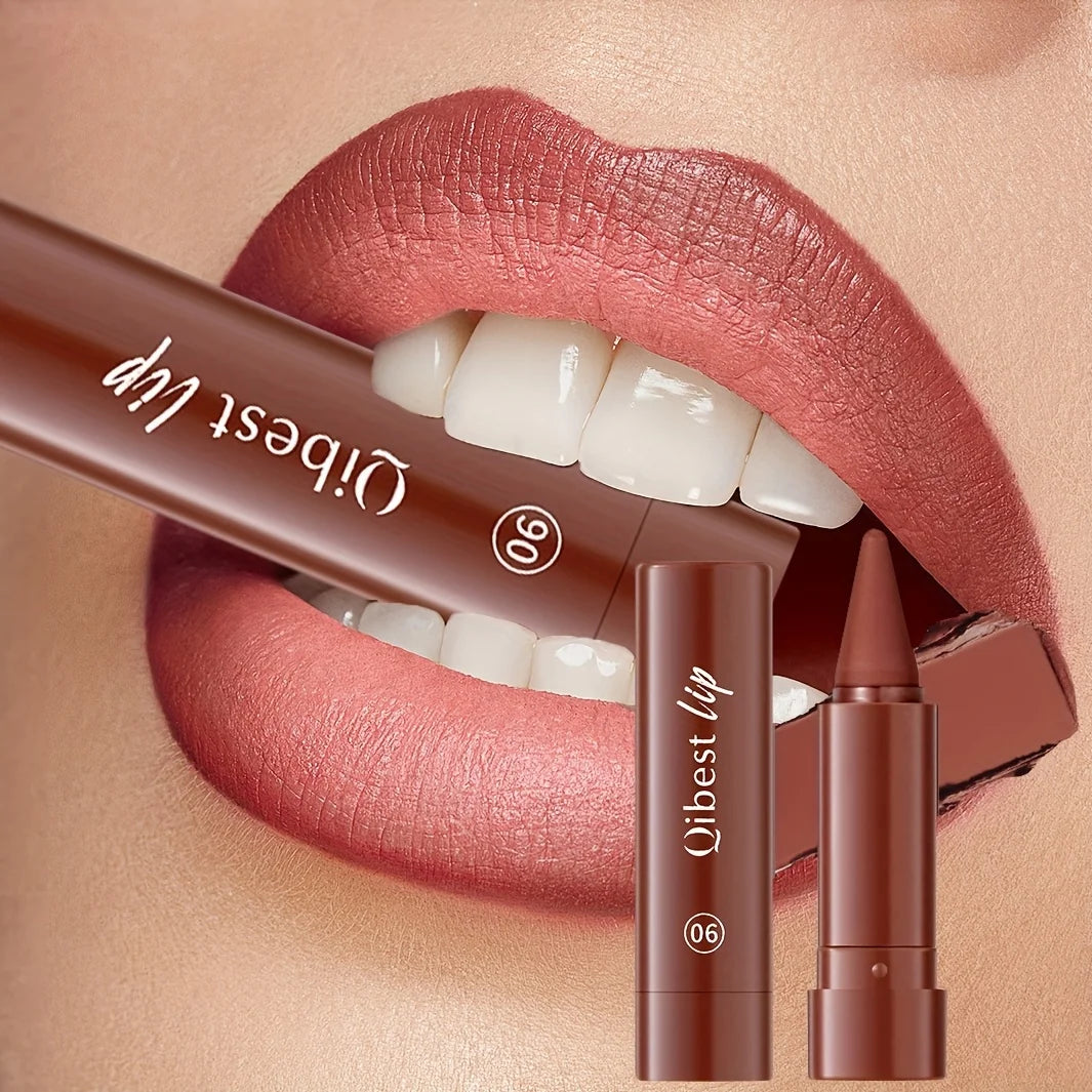 Matte Lip Liner That Applies Easily, with a Matte Finish, Twist-Up Lipstick Pencil, Naturally Waterproof, Suitable for All Skin Good Vibrations
