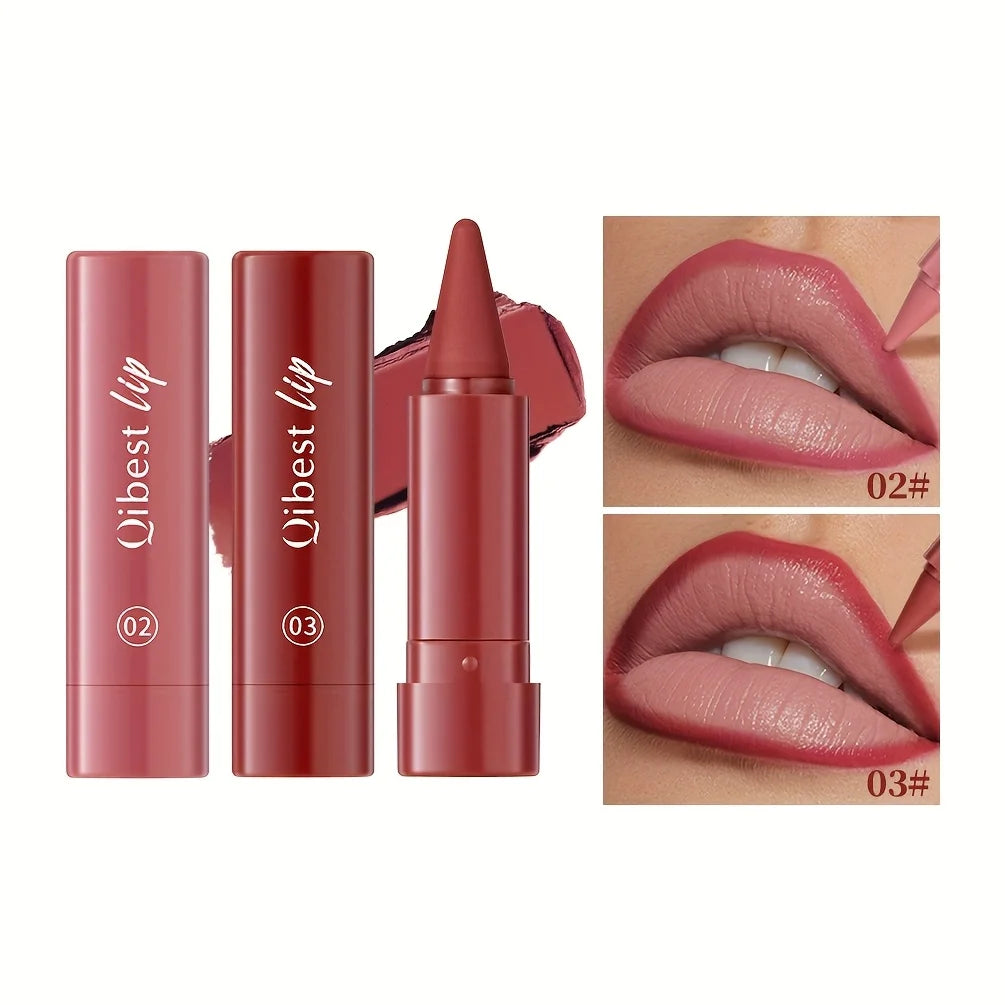 Matte Lip Liner That Applies Easily, with a Matte Finish, Twist-Up Lipstick Pencil, Naturally Waterproof, Suitable for All Skin Good Vibrations