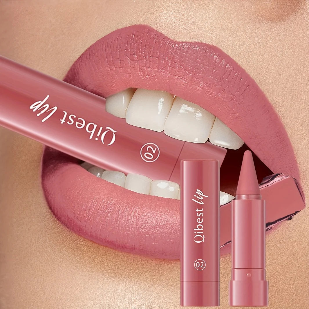 Matte Lip Liner That Applies Easily, with a Matte Finish, Twist-Up Lipstick Pencil, Naturally Waterproof, Suitable for All Skin Good Vibrations