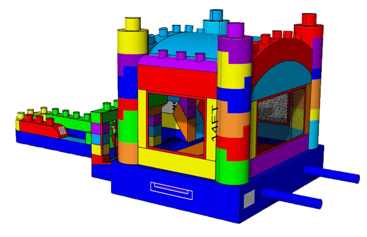 Block Bounce Combo Swimming Pool Toy CO2195 Water Sports Entertainment Accessory Good Vibrations