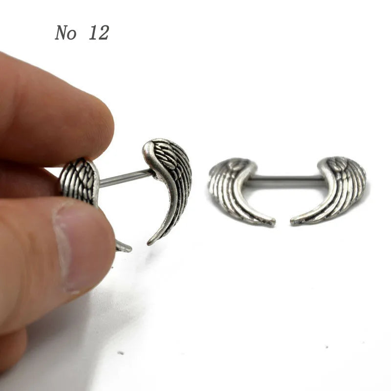 1Pair Flower Charming Nipple Rings For Women Body Piercing Jewelry Nipple Piercing Heart Barbell 14G Nipple Shield Good Vibrations Adult Super Store