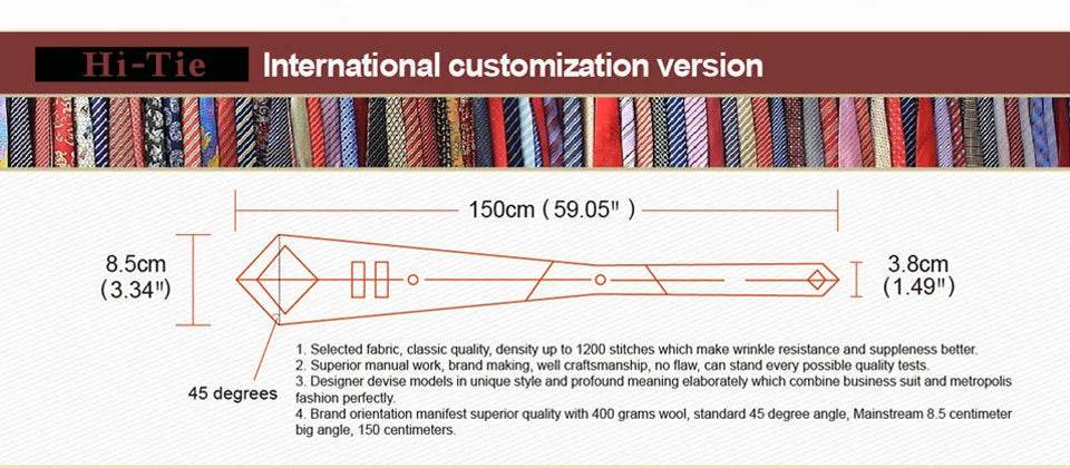 Men's Ties White Sliver Hanky Cufflinks Set Silk Neck ties For Men Wedding Party Business Mens Tie 2022 New Fashion Brand Hi-Tie Good Vibrations
