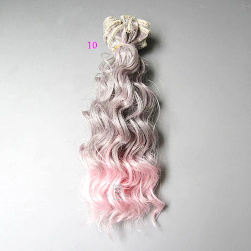 15cm & 25cm*100cm Wool rolls dolls wig for 1/3 1/4 1/6 BJD/SD Doll hair Accessories Good Vibrations