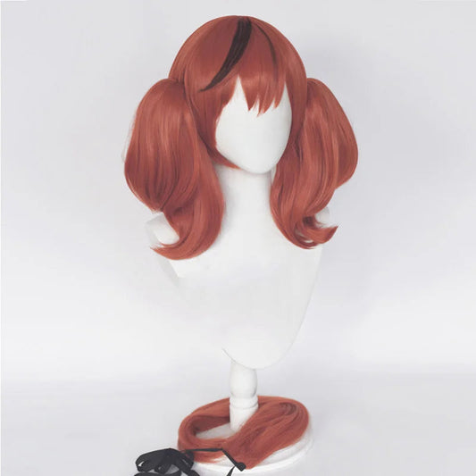 Uma Musume Nice Nature Cosplay Wig Uma Musume Pretty Derby Red Brown Detachable Ponytails Wig with Bangs + Free Wig Cap Good Vibrations