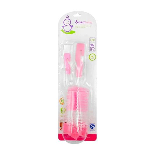 GDL Pair of Diverse Size Bottle Brushes with Plastic Hook for Cleaning Baby Bottles & Smart Baby 22-0024 Good Vibrations