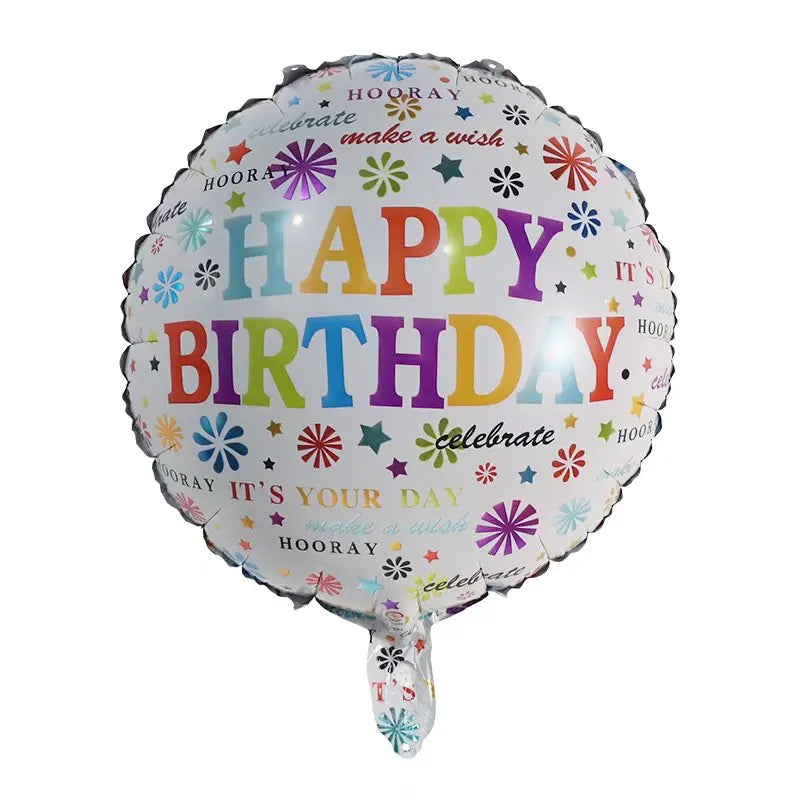 10pcs 18inch Happy Birthday Balloons Baby Shower Balloon Happy Birthday Party Decoration Foil Globos Good Vibrations